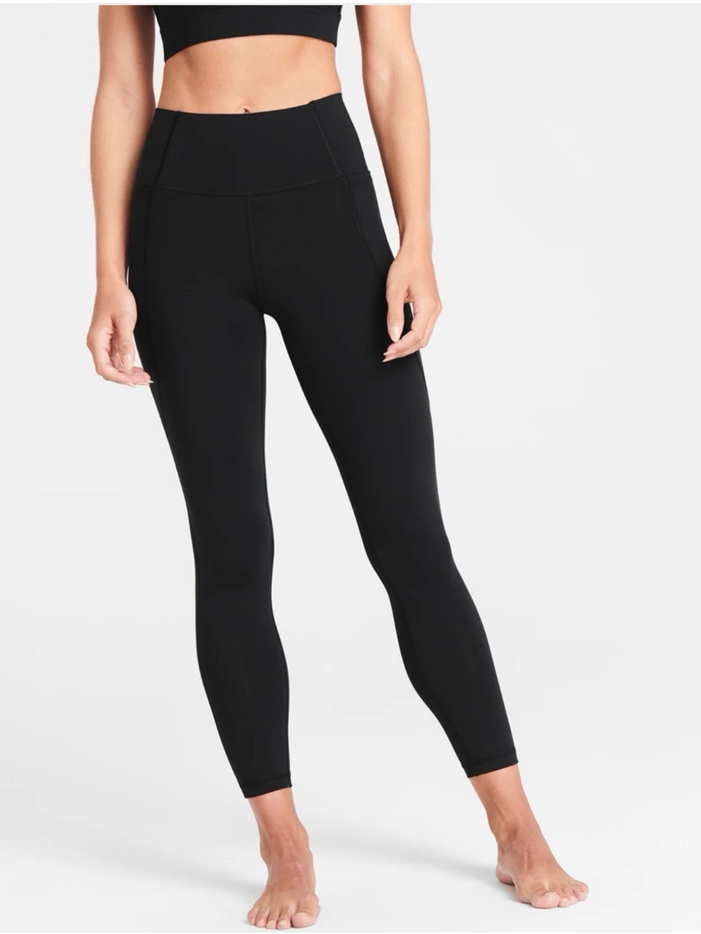 High-Rise Black Women's Performance Leggings